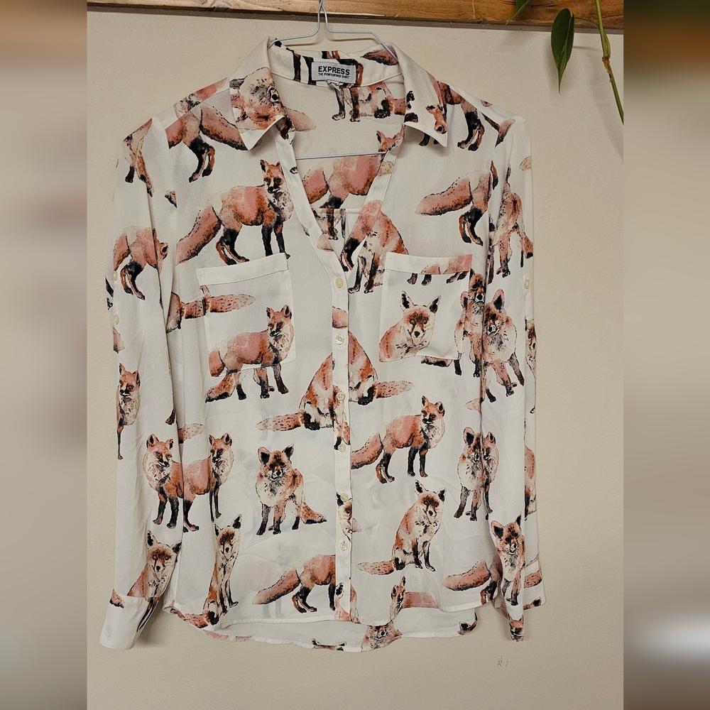 Express Portofino Fox Print Sz S
